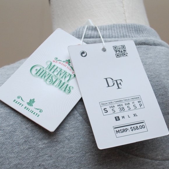 Denim and Flower Women's Grey Christmas Sweater - Picture 5 of 5